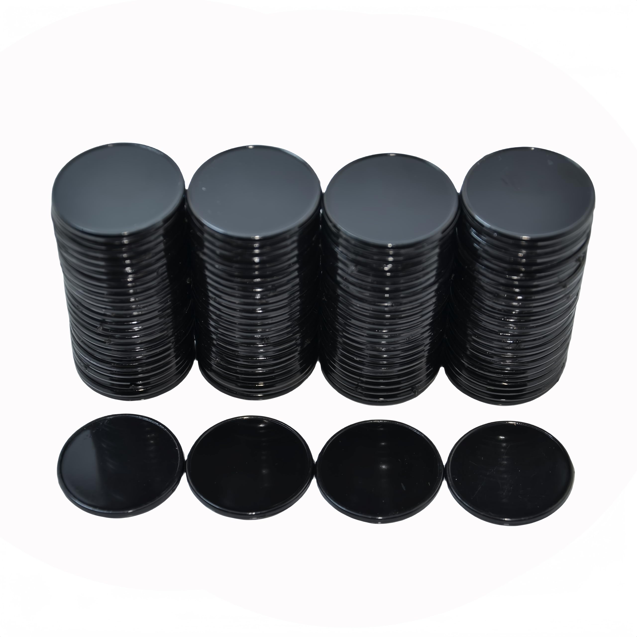 Smartdealspro Set of 100 25MM/1 Inch Opaque Plastic Learning Counting Counters Poker Chips (Black)