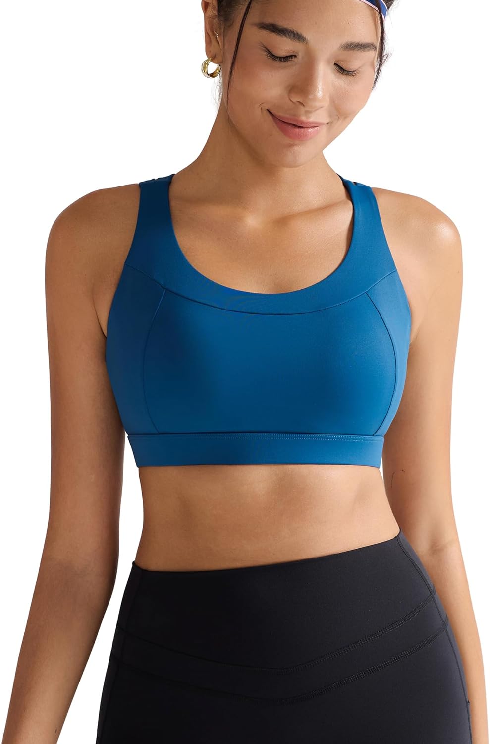 RUNNING GIRL Sports Bras for Women,Molded Cup Strappy Running High Support Sports Bras Workout Yoga Bra - Image 2