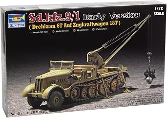 Trumpeter 1/72 WWII German FAMO SdKfz 9/1 Heavy Halftrack Prime Mover with 6-Ton Bilstein Crane (Early)