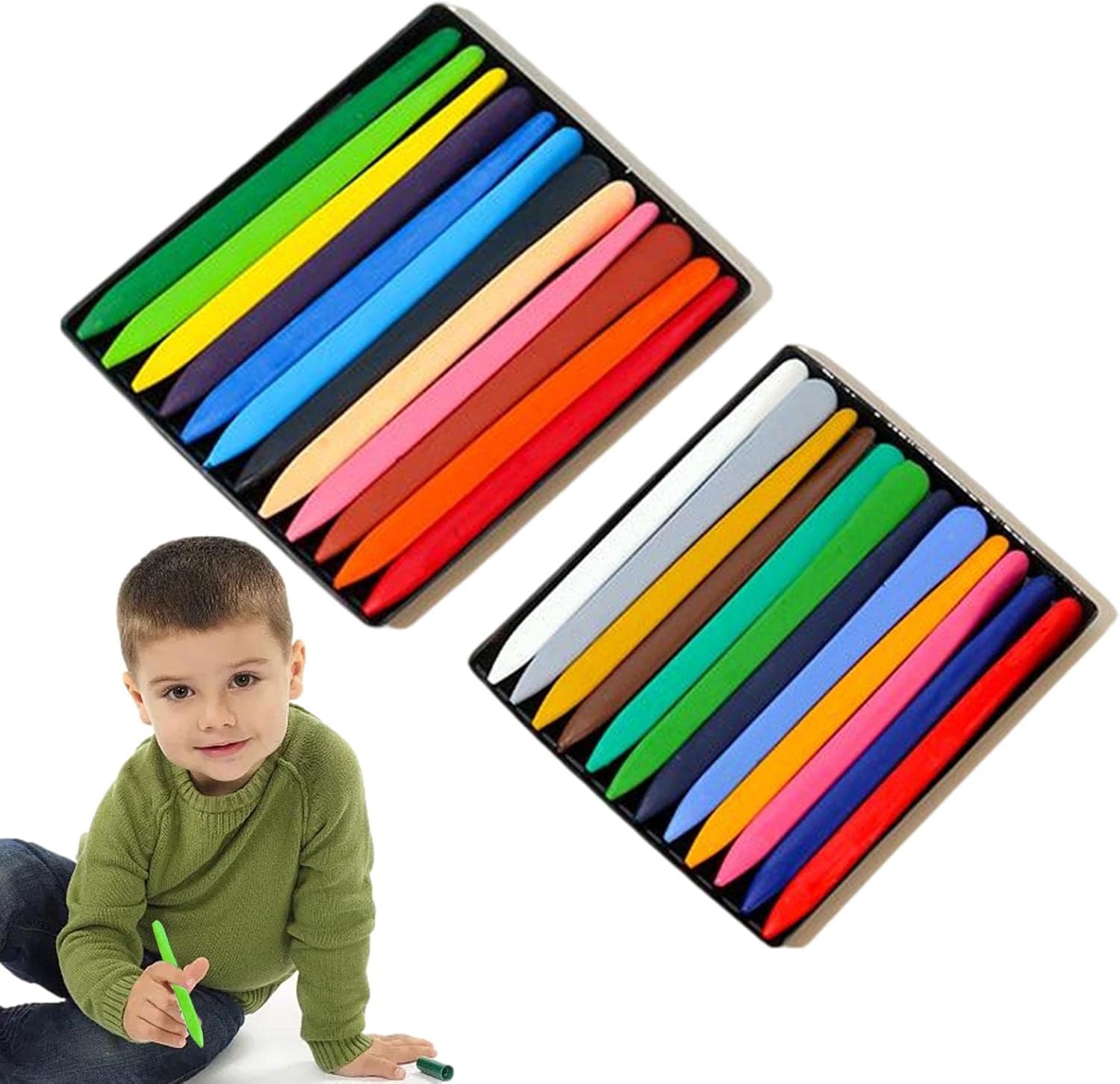 Triangle Crayons, 12 24 36 Washable Creative Colors