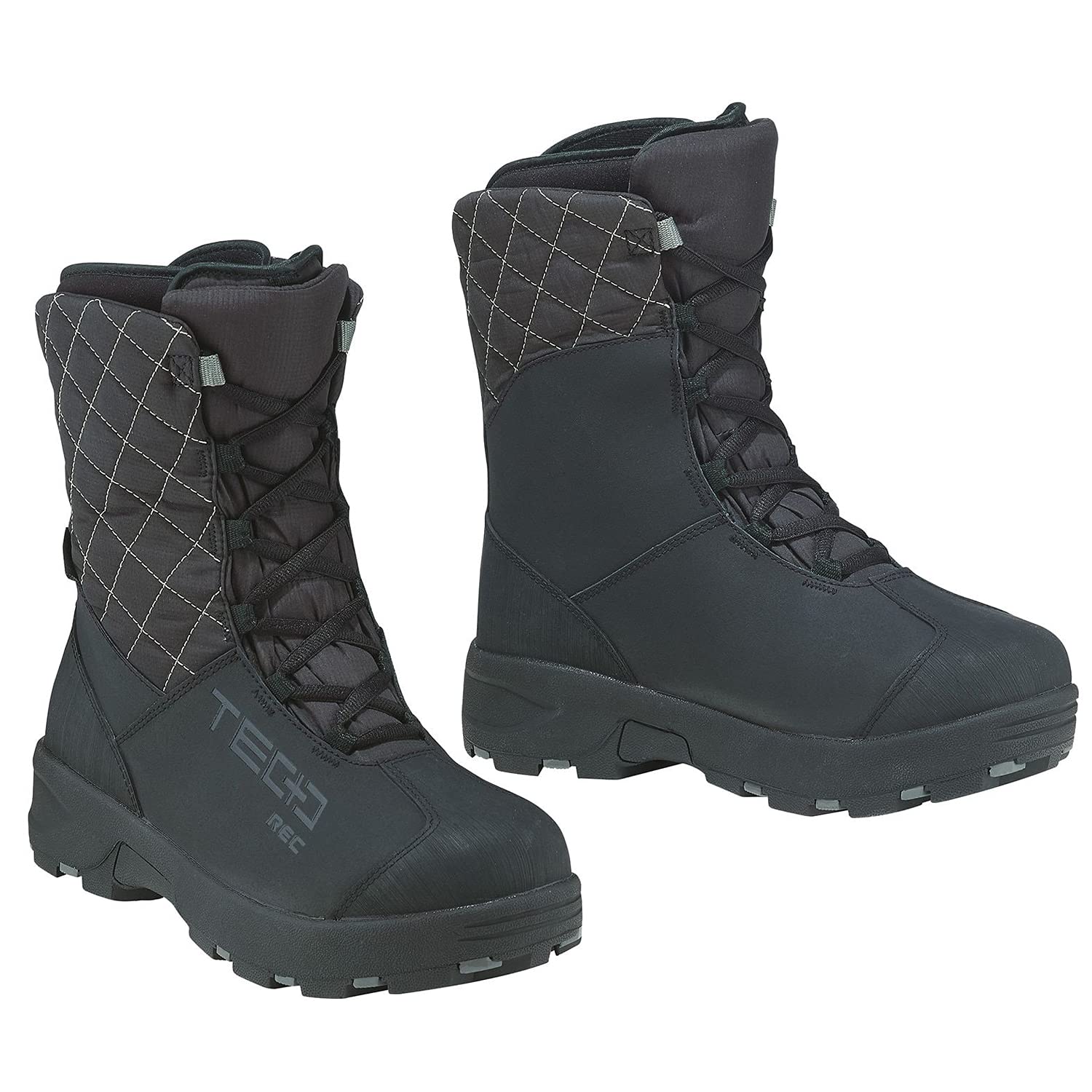 Ski-Doo Womens Tec+ REC Snowmobile Boots Breathable Rugged Ultra Grip Black - 8