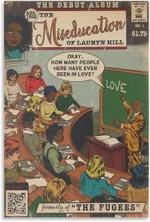 MOZEU Lauryn Hill Poster The Miseducation of Lauryn Hill Music Album Comic Art Poster Posters for Room Aesthetic Canvas Wall Art Bedroom Decor 12x18inch(30x45cm)