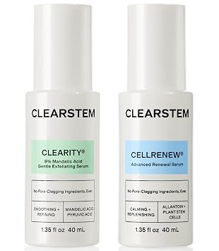 Power Duo by CLEARSTEM - CLEARITY The Blackhead Dissolver Mandelic Acid Serum - CELLRENEW The Youthful Skin Face Serum