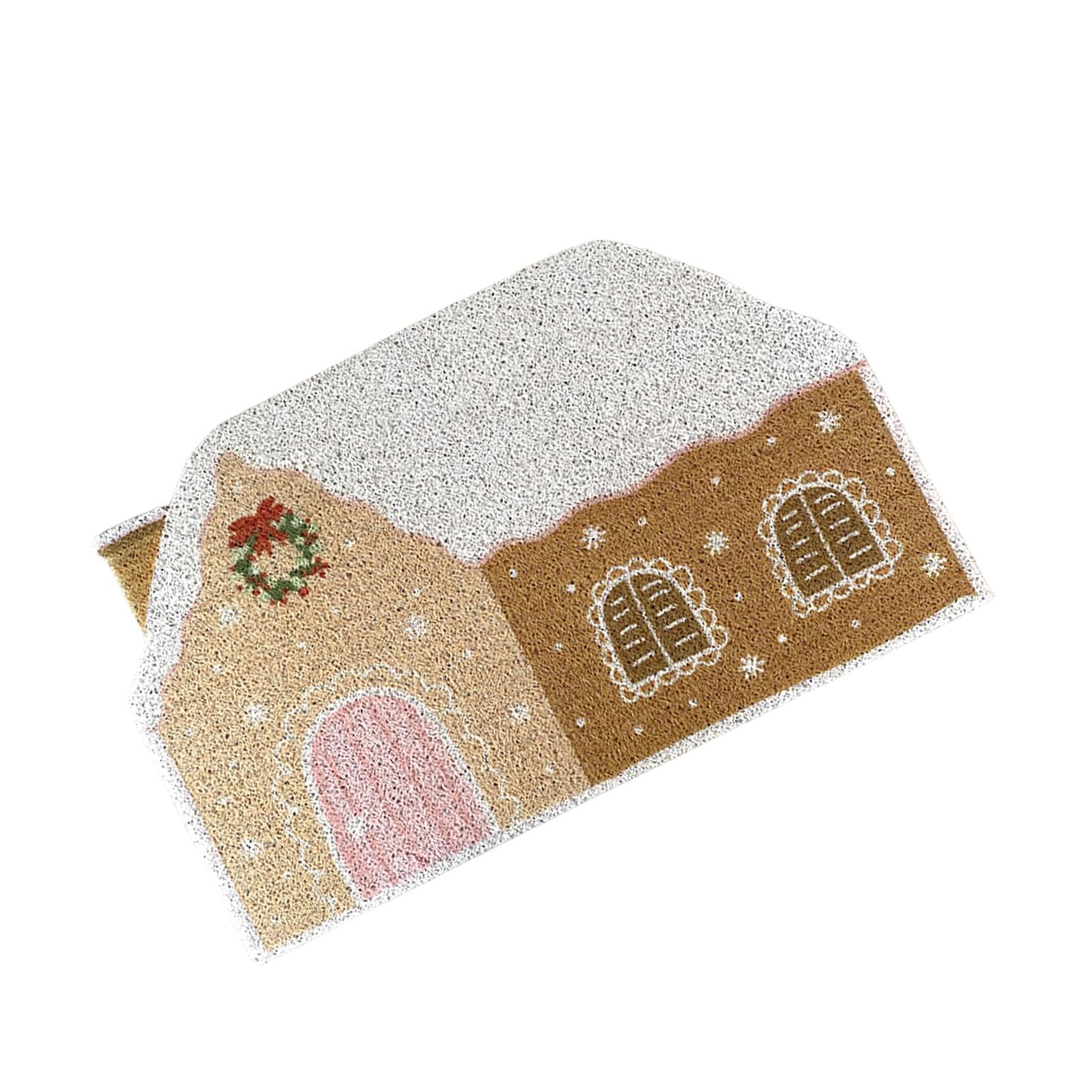 MagiDeal Felpudo de Bienvenida de Navidad, Felpudo de Puerta, Felpudo de Bienvenida de casa, Felpudo de Entrada, Felpudo Decorativo, Felpudo navideño, 40cmx60cm