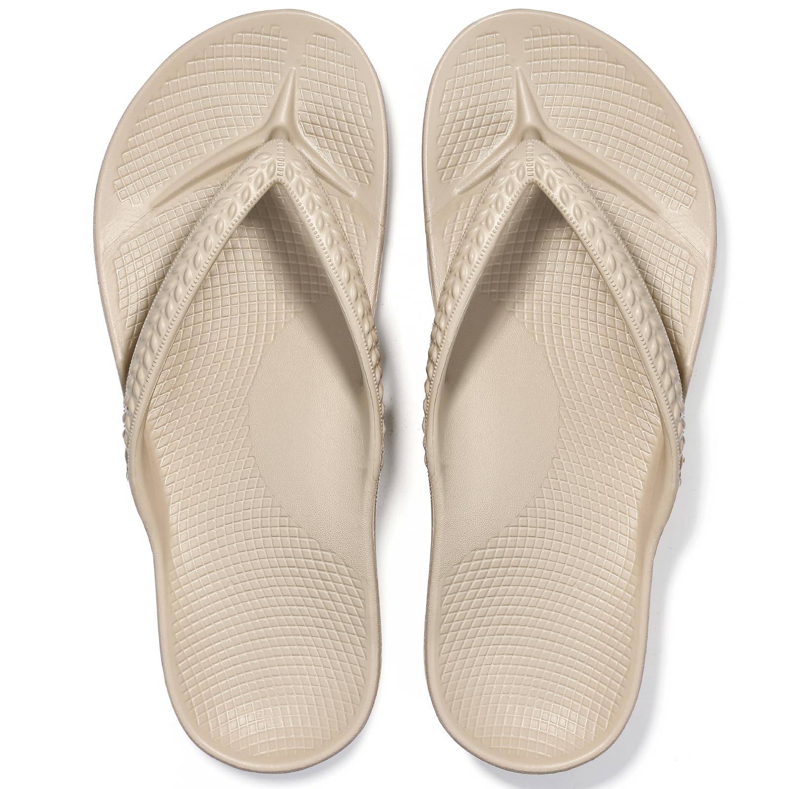 Litfun Women's Arch Support Flip Flops for Plantar Fasciitis Orthopedic Thong Sandals Comfortable Summer Beach Pool Slides