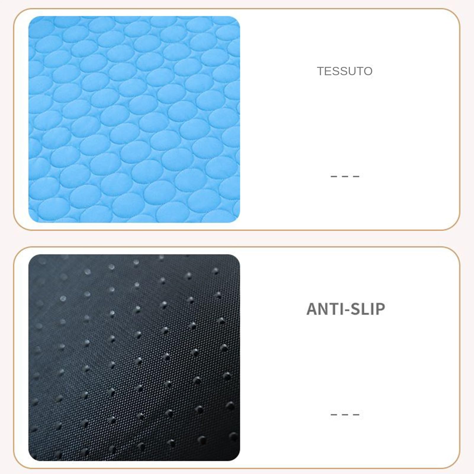 Generico Dogs Cooling Mat, Washable Sleeping Pad, 29.13x29.13in U Shape Pillow Bed, Non-Slip Soft Pet Crate Mats, Summer Cooling Supplies for Small Medium Breed Puppies and Kittens Indoor