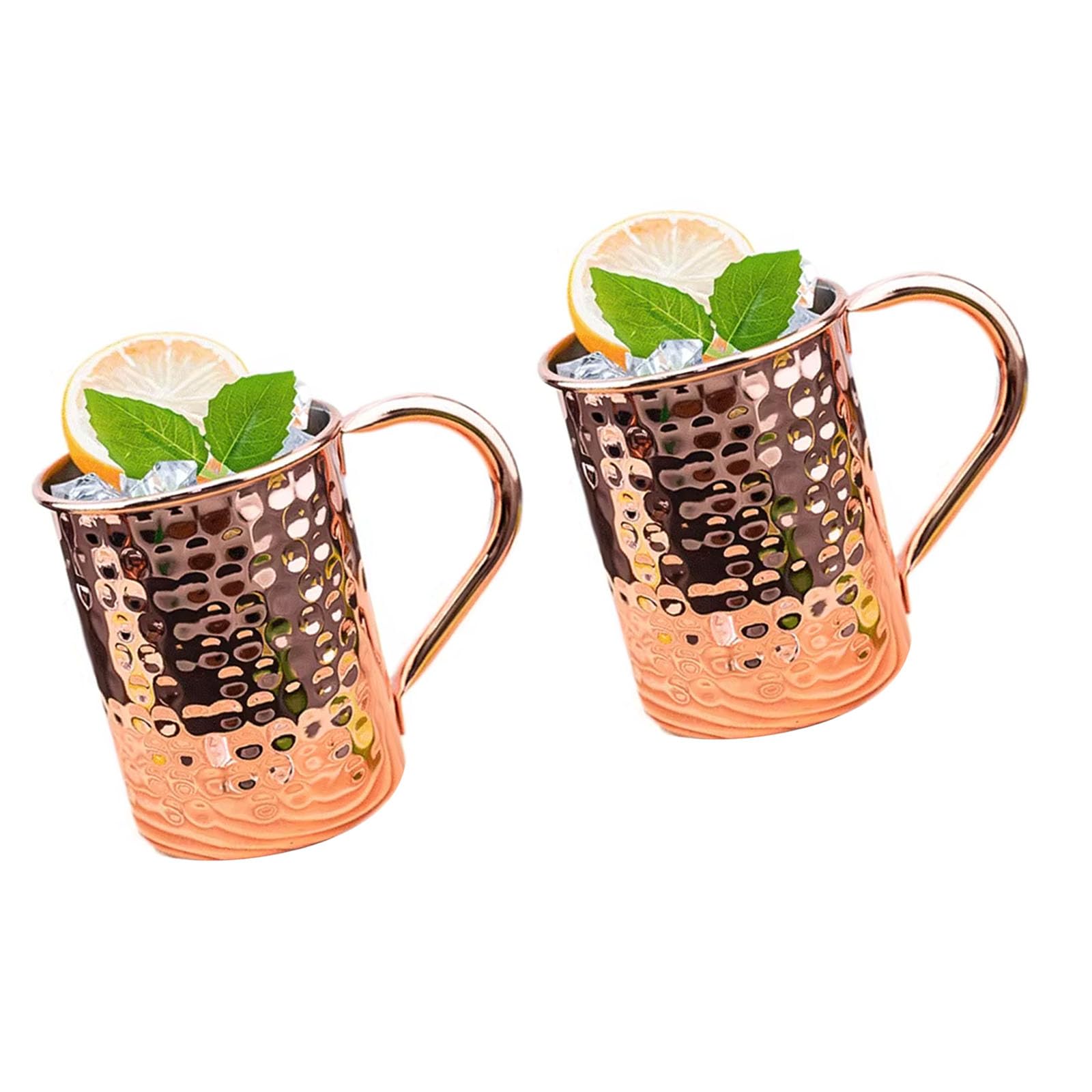Gtylf 2 Pack 400Ml Copper Plated Drinking Cup Perfect For Coffee Tea Cocktails Unique Coffee Cup