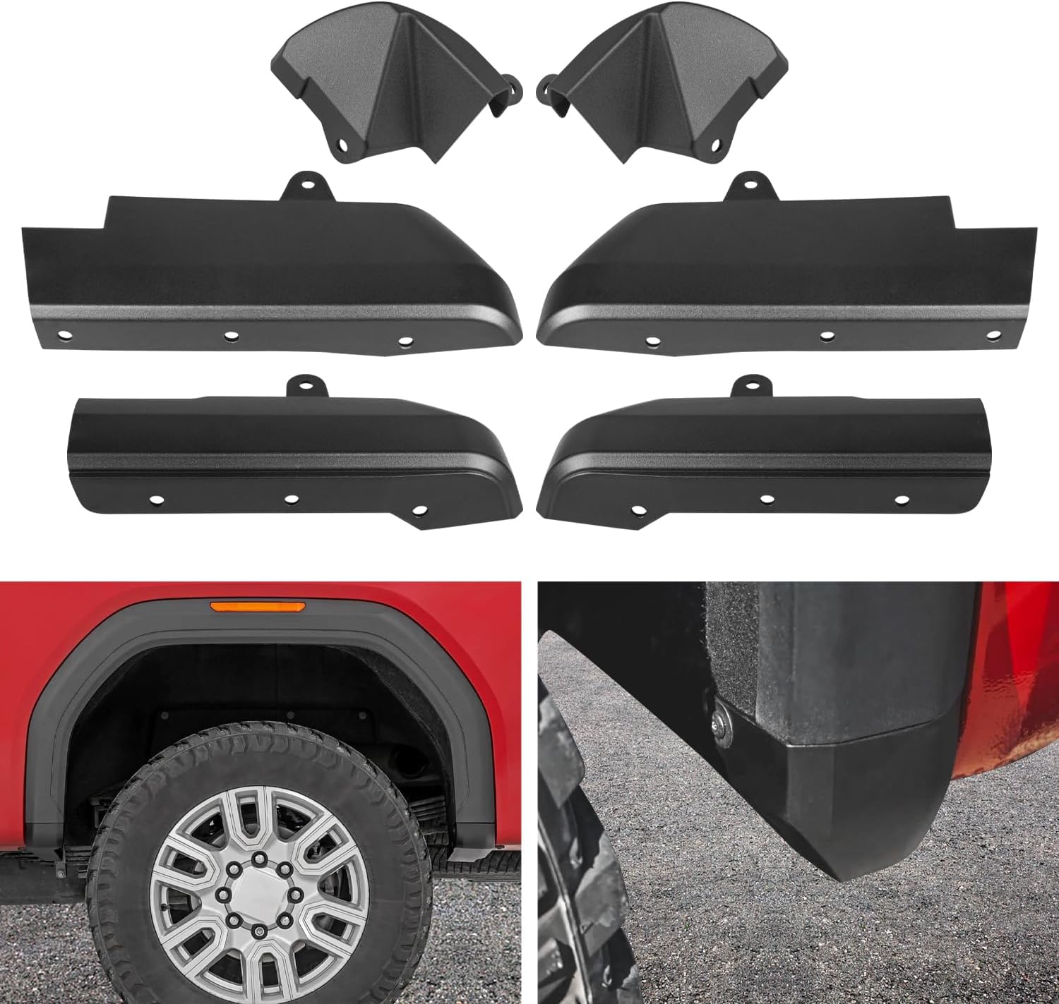 Mud Flaps Delete Mudguards Removal Kits Compatible with for 2020 2021 2022 2023 2024 2025 2026 Chevy Silverado 2500HD 3500HD SRW Only Exterior Accessories Front Rear Fender Mud Flaps Splash Guards