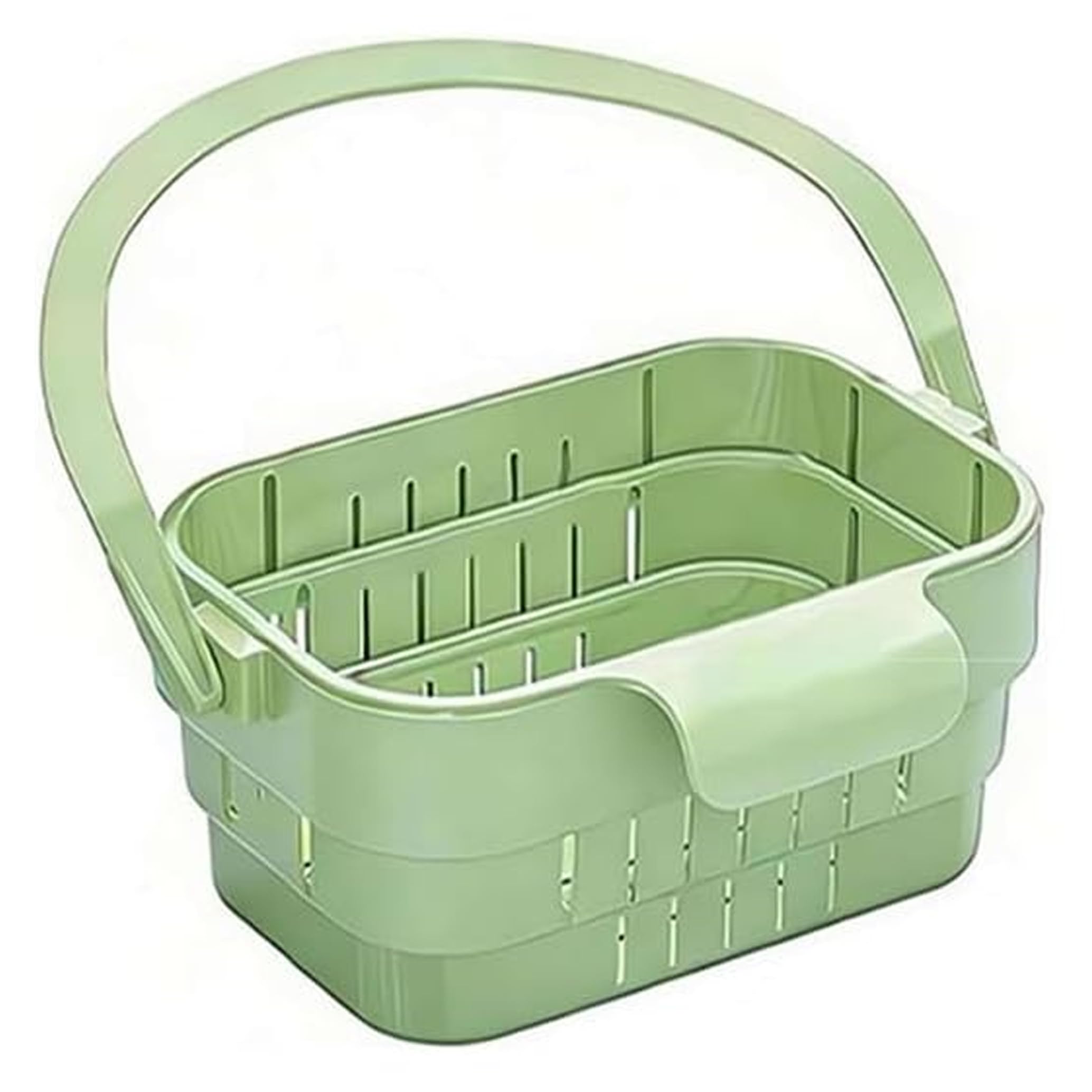 Takingup Kitchen Sink Draining Basket, Collapsible Hanging Sink Strainer with Detachable Filter, Green Draining Basket For Kitchen