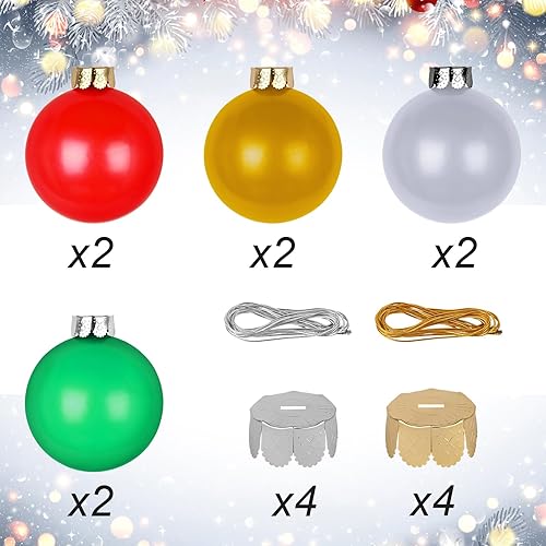 Miniatura 3 de Decoraciones de Navidad al aire libre, bolas inflables grandes de Navidad, adornos inflables, decoraciones inflables de patio al aire libre para