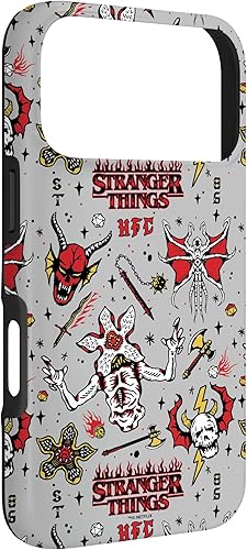 Vista 81 de Funda para iPhone 12 Pro Max Stranger Things Demogorgon Hellfire Club con patrón de club