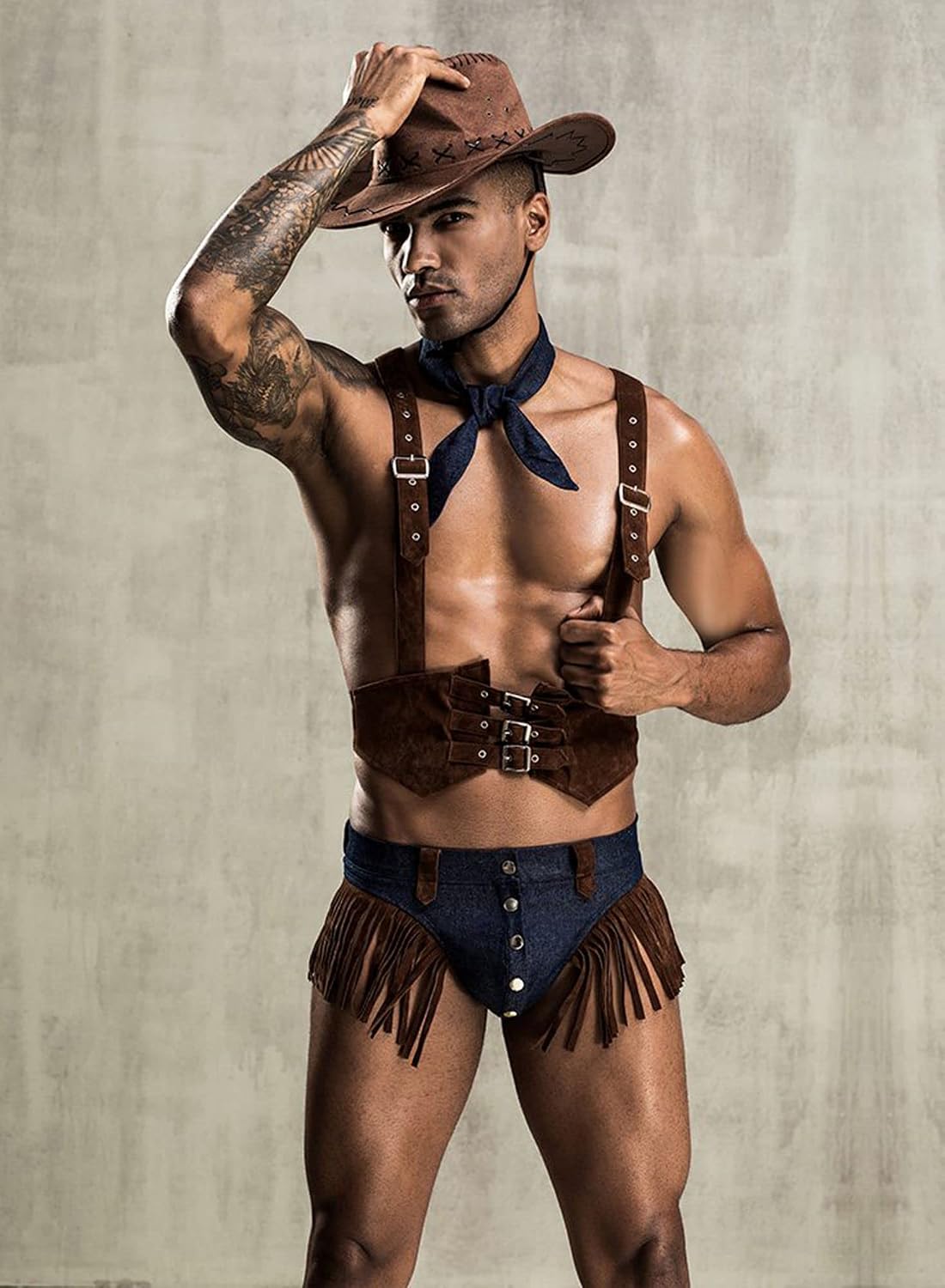 Mens Cowboy Boy Halloween Cosplay Costume