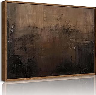 LWYANYT999 Framed Abstract Canvas Wall Art - 24x36 Inch Modern Earthy De...