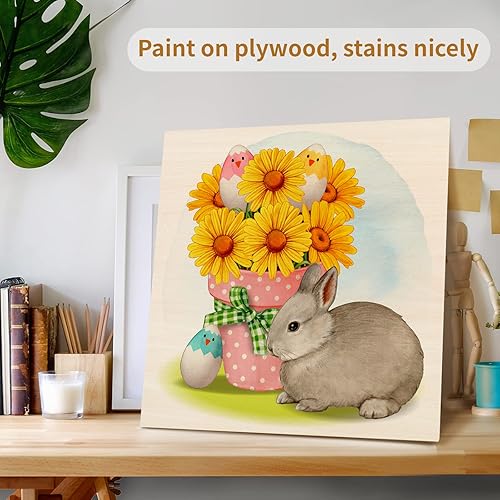 Miniatura 5 de Dofiki 15 piezas de hoja de madera contrachapada de tilo de 0.11 pulgadas x 11.8 pulgadas x 11.8 pulgadas, madera contrachapada artesanal para corte