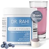 Magnesium Powder Supplement Made in USA MixedBerry 75g, Magnesium L-Threonate Powder for Sleep, Brain Support, Non-GMO Easy to Mix Magnesium Supplement Powder for Adults-Clear and Focused by Dr. Rahi