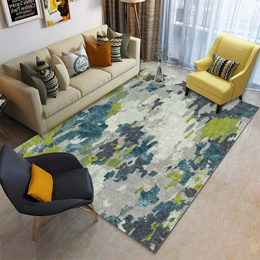 Tapis à motif géométrique grand format 180 x 250 cm style nordique épuré