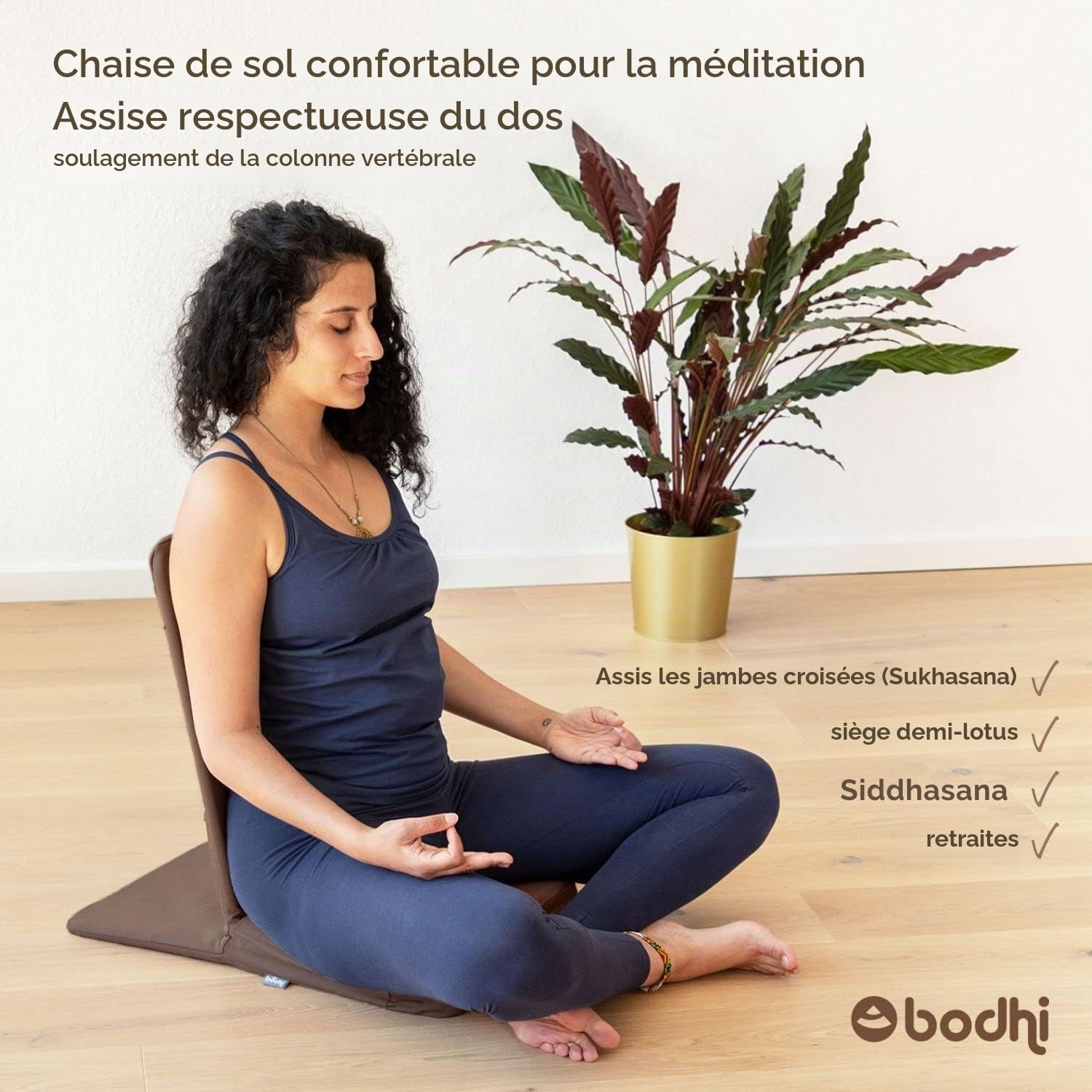 Bodhi Chaise de méditation Mandir, siège de Sol Standard ou XL pour la médiation