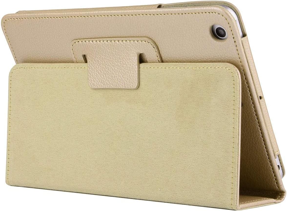 Leather Flip Stand Folio Case Plain Cover for Apple iPad Air 5th,6th Generation 2017-2018 (Gold) - Image 3