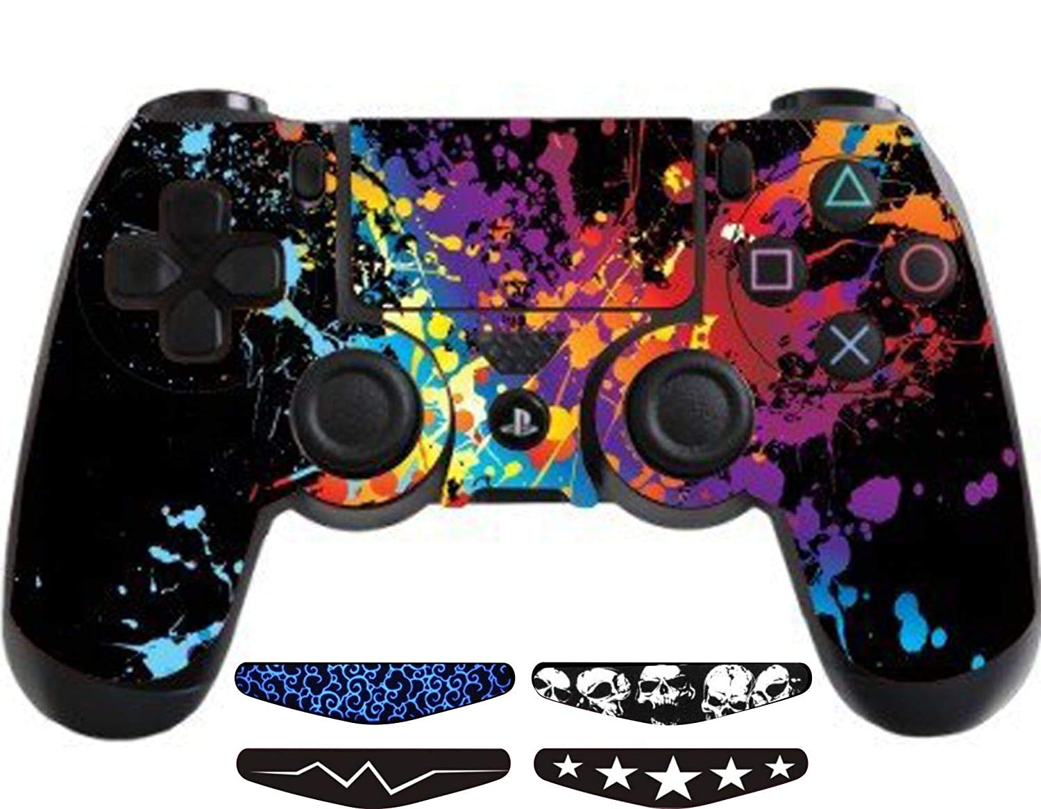Elton PS4 Controller Deesigner 3M Skin for Sony Playstation 4, PS4 Slim, Ps4 Pro Dual Shock Remote Wireless Controller - Skin for (Set of 2) Controller Only+4Led bar Decal [Video Game] (B08XMV5LVD) Amazon Price History, Amazon Price Tracker