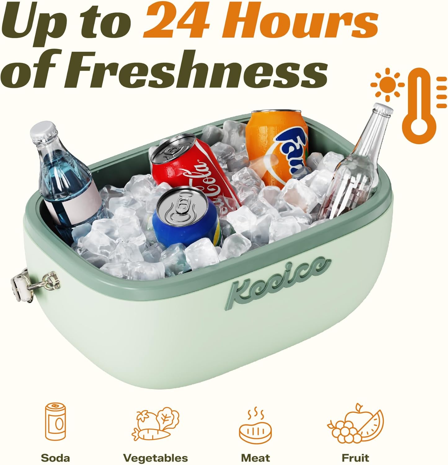 6QT+12QT Insulated Cooler Combo, Mini Portable Ice Lunch Box, Picnic Beach Hardcover Cooler Bag for Outdoor Travel, Camping, Hiking