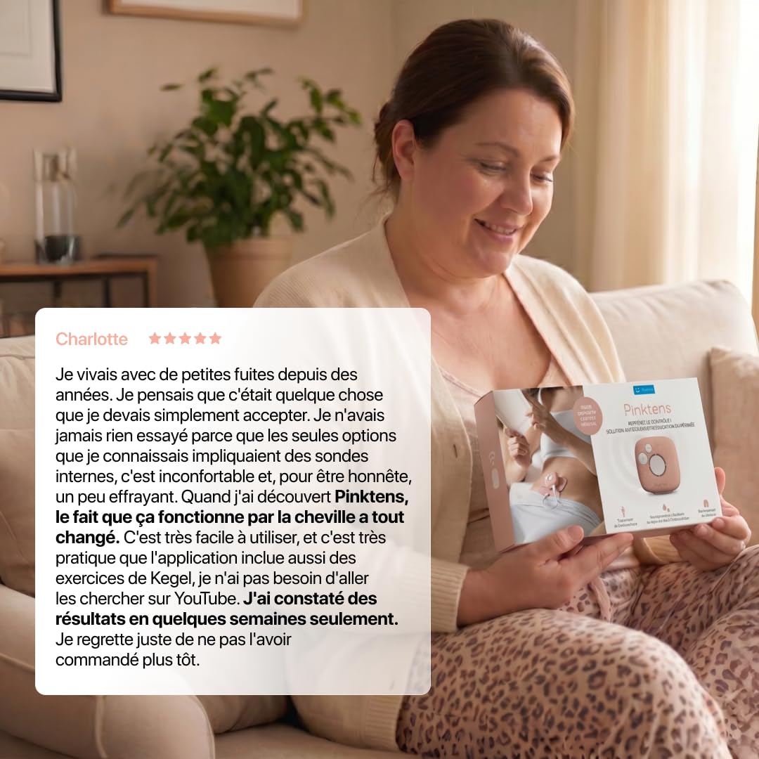 Pinktens Dispositif Médical Connecté, Contre les Douleurs Menstruelles et l'endométriose, Muscle et Renforce le Périnée, Prévention Incontinence, Descente d'Organe, Appareil de Musculation Pelvienne