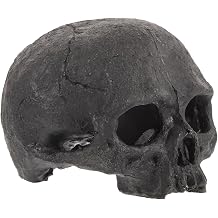 DOITOOL Aquarium Skull Decoration - Black Skull for Fish & Shrimp