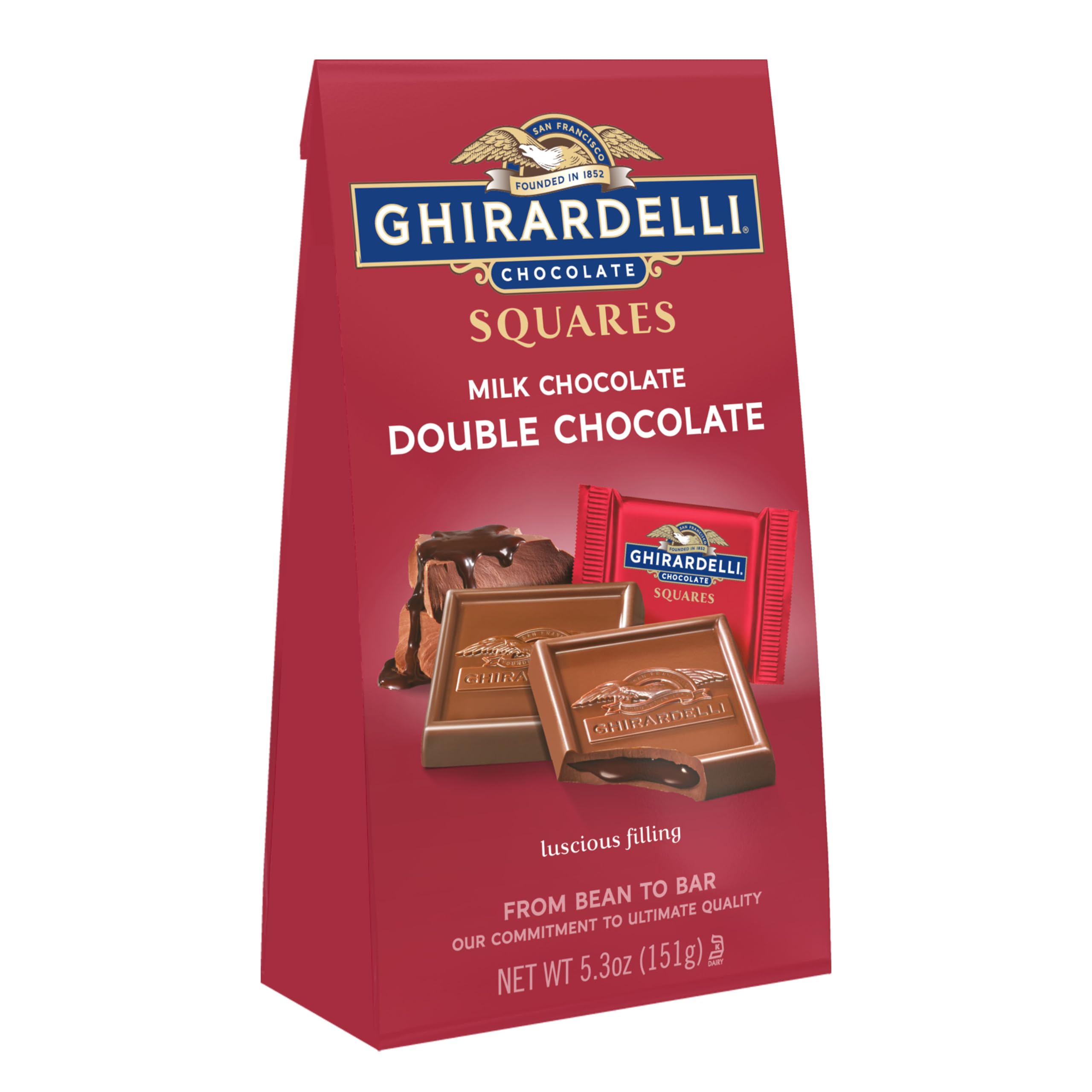 Milk Chocolate Double Chocolate Squares Medium Bag