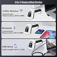 Vista 4 de KUIIYER Escáner de Código de Barras 1D QR 2D, Escáneres de Código de Barras Bluetooth Inalámbricos con Teclado de Configuración y Pantalla LCD y Voz