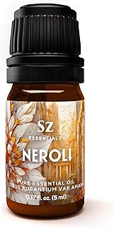 Neroli Essential Oil 100% Pure, Undiluted Oil - Extracted from The Bitter Orange Tree Blossoms - Rich & Floral Scent, with Citrusy Overtones - Therapeutic Grade & Vegan - 0.17oz (5ml)