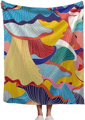 WHYATT Manta estampada de flores multicolor para cama cama cama camping 30 pulgadas x 40 pulgadas