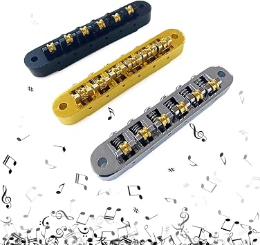 Guitar Tune-O-Matic Roller Saddle Bridge Replacement 6 String Electric Guitar Hardtail Bridge Guitar Parts Easy to Use