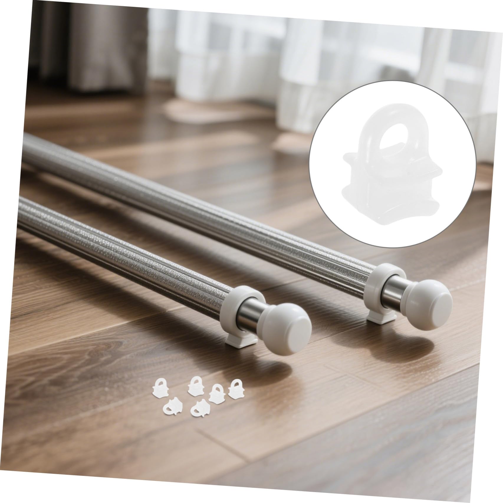 Ruote Facili e in 200 Bianca Plastica Tende per Binari Ganci Scorrevoli per Tende Oscuranti Compatibili da Installare per Miglioramenti Domestici