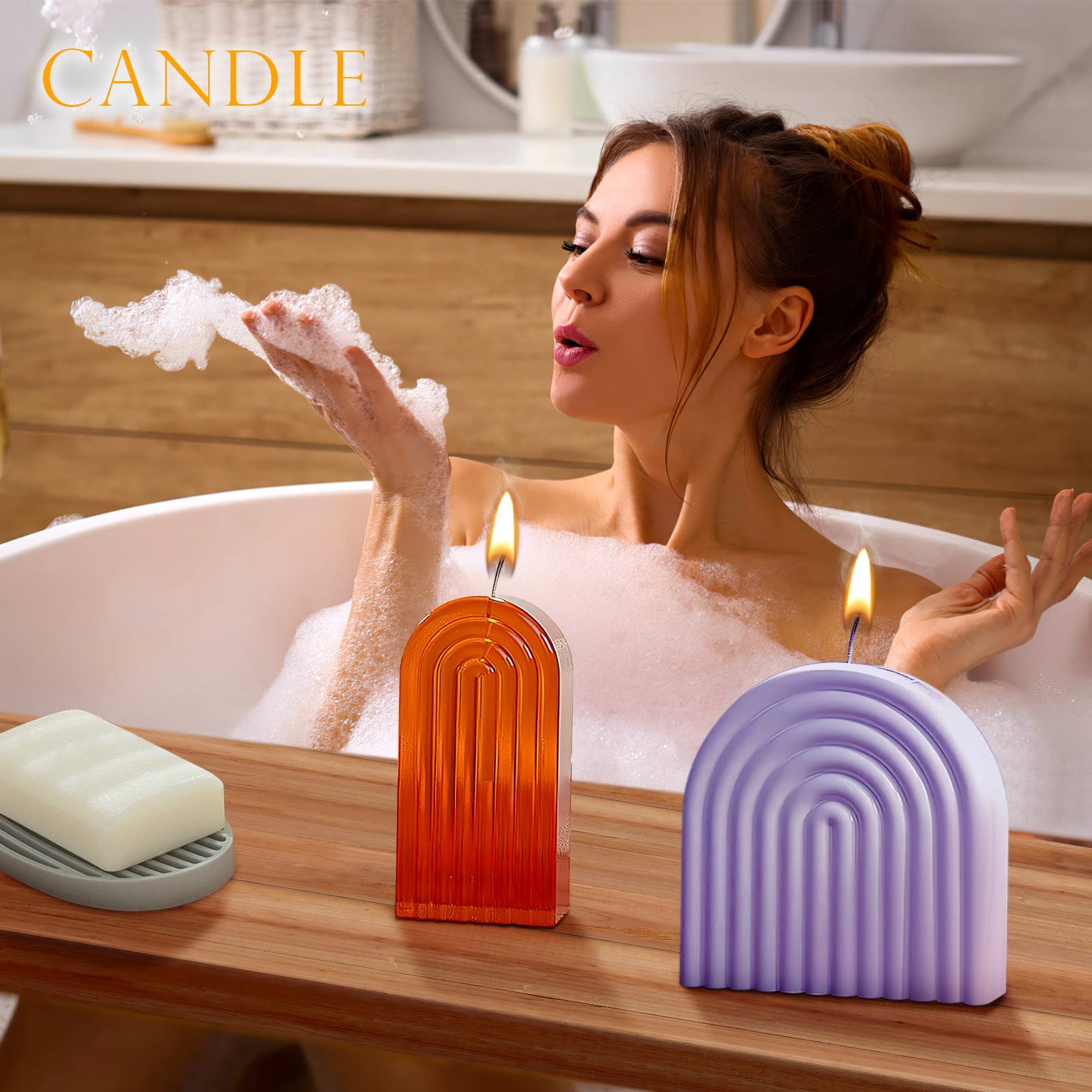 2 Stück Regenbogenbrücken Kerzenformen - Silikonformen Für Kerzen & Seifen