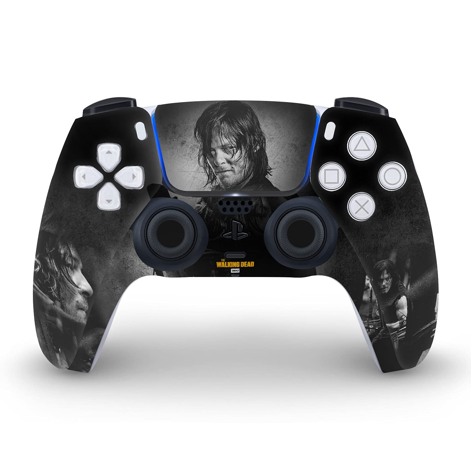 Head Case Designs sous Licence Officielle AMC The Walking Dead Daryl Double Exposure Daryl Dixon Graphiques Vinyle Plaque Frontale Autocollant De Jeu Peau Compatible avec PS5 Disc Console & DualSense