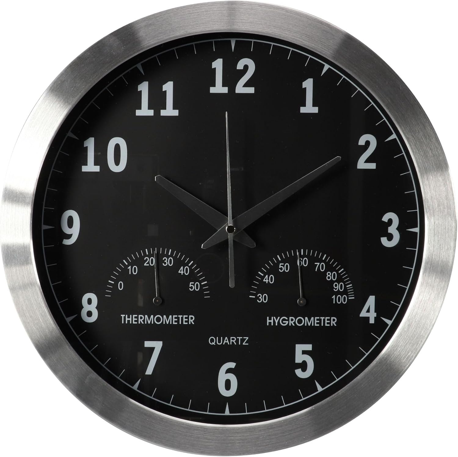 Front view of the Perel Radio-Controlled Wall Clock