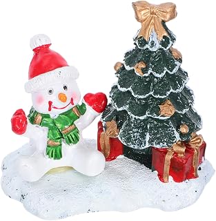Toyvian Figurita de Muñeco de Resinada para Navideña Adorno para Árbol de Navidad Decoración Portátil y Detallada para Fiestas Invernales