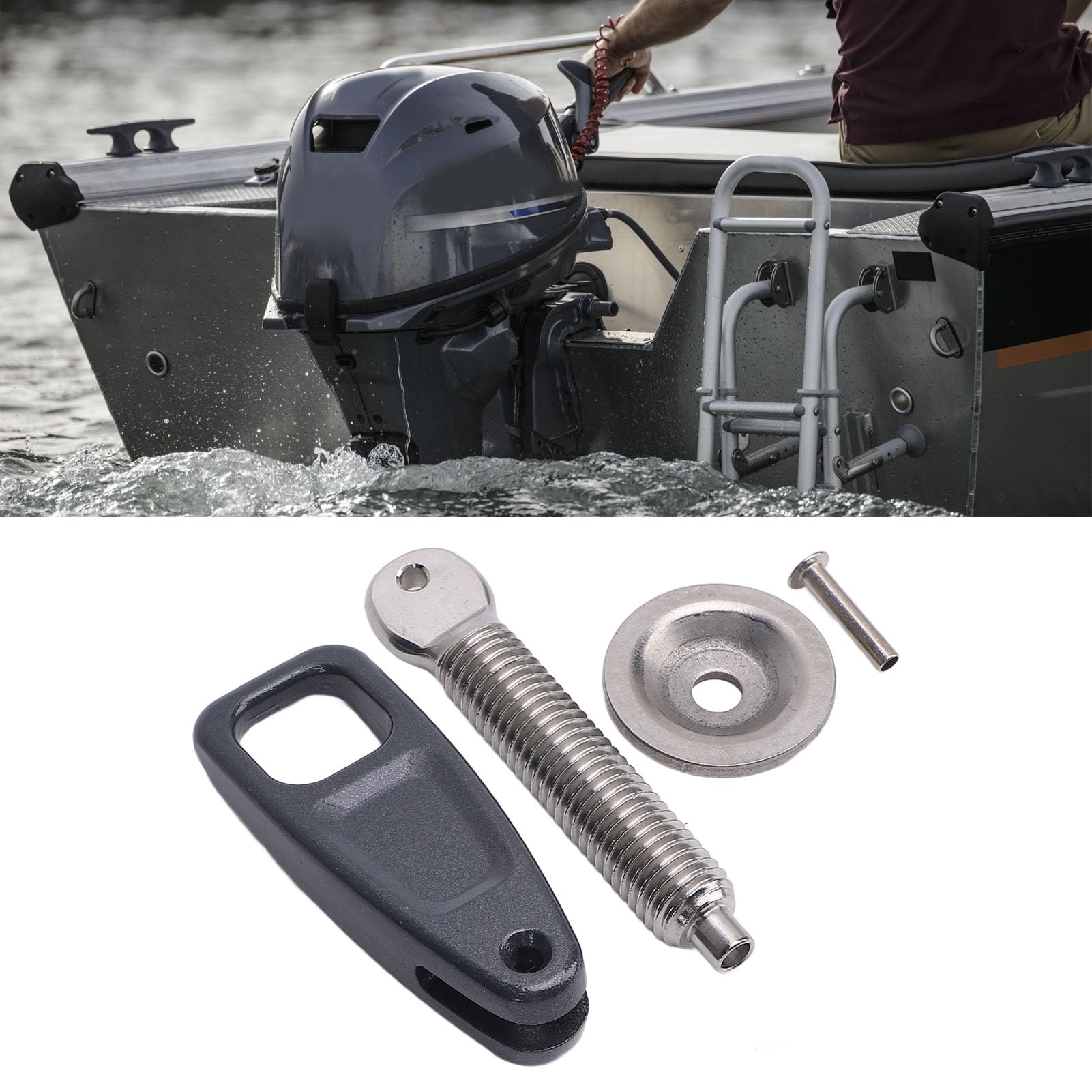 Barco de Popa Abrazadera ASSY Acero Inoxidable Tornillo Conjunto Reemplazo para E40g Fueraborda Motores