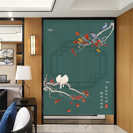 Amazon のれん モダン カラー 和風 和調 80 1cm シンプル 玄関 居間 キッチン リビング 和室 寝室 洗面所 脱衣所 階段 ブルー ブラウン 紺色 焦げ茶色 こげ茶色 ストライプ 縞々 ノレン コットン 和風のれん おしゃれ のれん オンライン通販