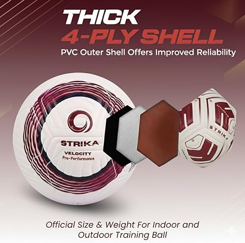 Miniatura 9 de STRIKA Balón de fútbol de calidad profesional Legacy  Material de piel sintética  Resistente al agua  Sin hilos  Juego en todas las superficies