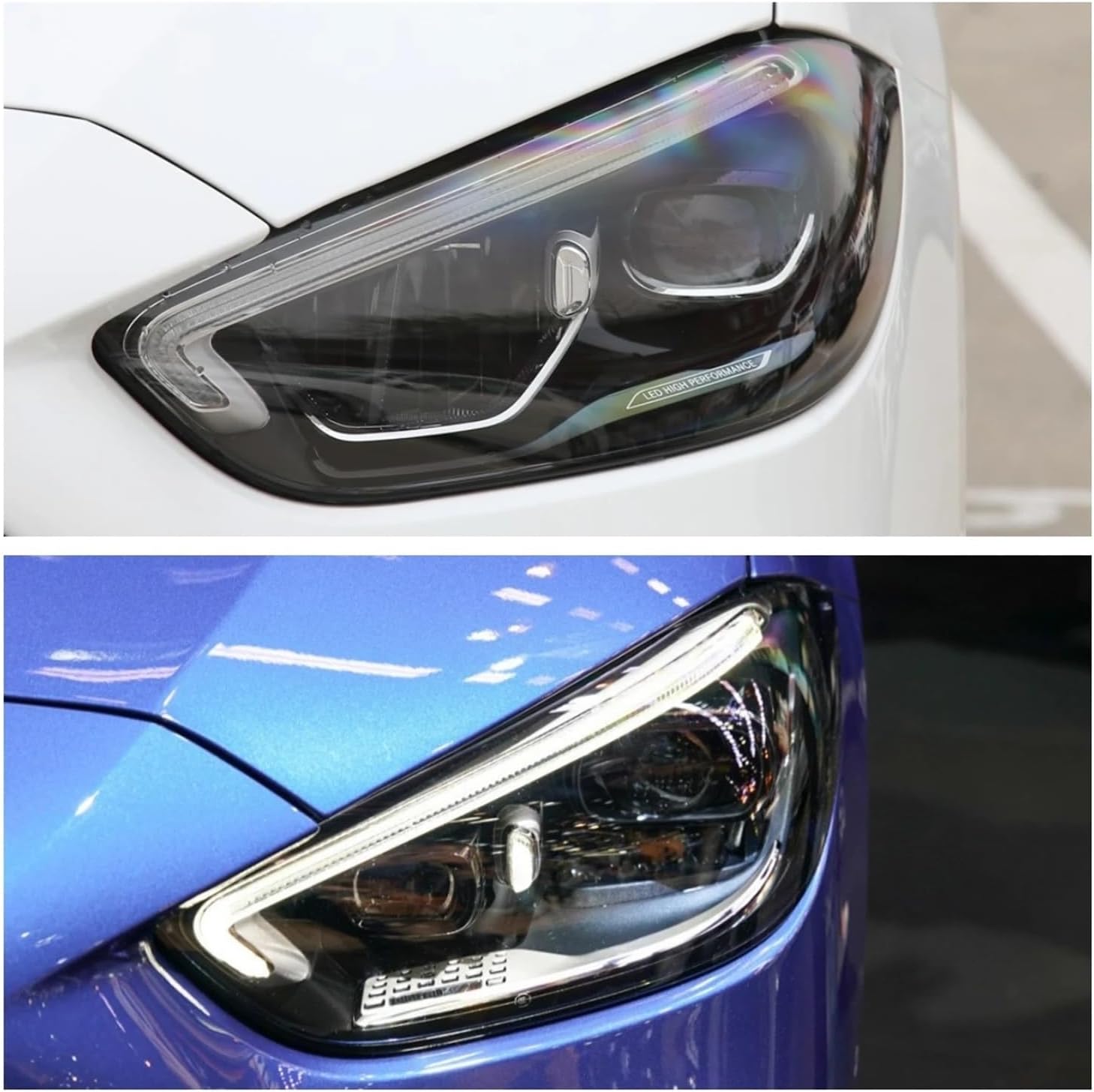 For Benz Car Headlight Lens Glass Cover for W206 C Class C260L C300 2021-2023 Transparent PC Material Headlights Lamp Glass Shell Right