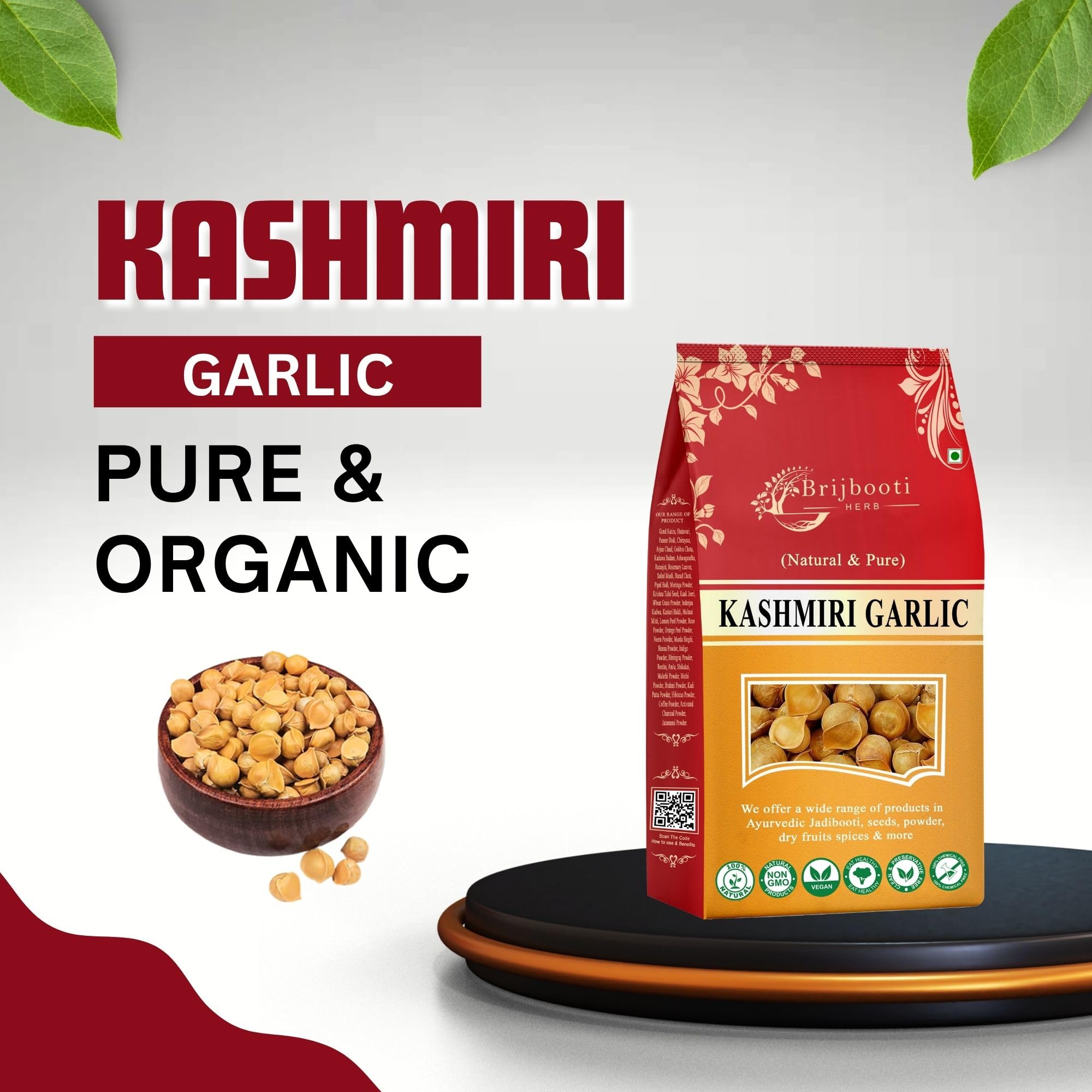 Brijbooti Kashmiri Lehsun 400 Gram | Organic Single Clove Garlic | Snow Mountain Kashmiri Garlic | Allium Sativum — Amazon image 4