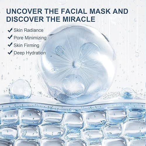 Miniatura 5 de AVJONE Mascarilla facial de colágeno para hidratar y piel cristalina, mascarilla hidratante durante la noche para todo tipo de piel, minimiza los