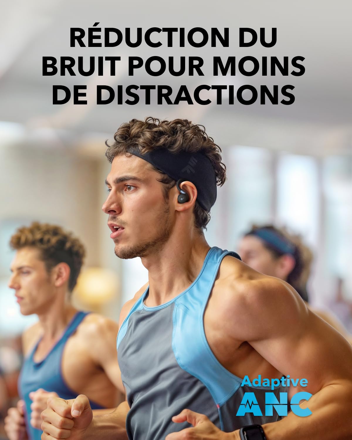 Soundcore Sport X20 écouteurs Bluetooth sans Fil by Anker, Crochets rotatifs et Extensibles, Suppression du Bruit, étanchéité IP68, Longue durée de Vie, écouteurs pour la Salle de Sport
