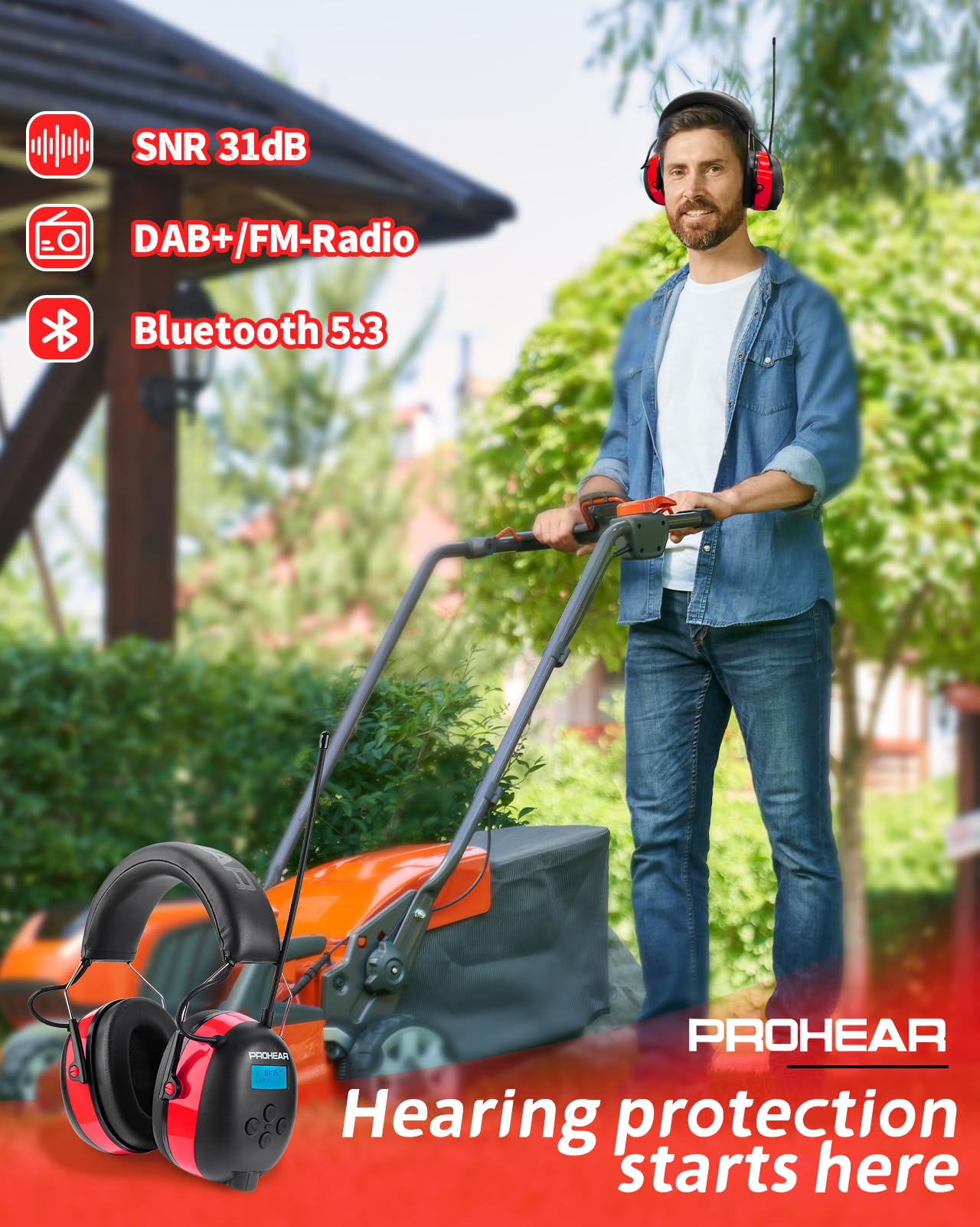 PROHEAR Gel-Ohrpolster für 033 Kapselgehörschutz, ZOHAN 042 Radio PROHEAR Gel-Ohrpolster für 033 Kapselgehörschutz, ZOHAN 042 Radio