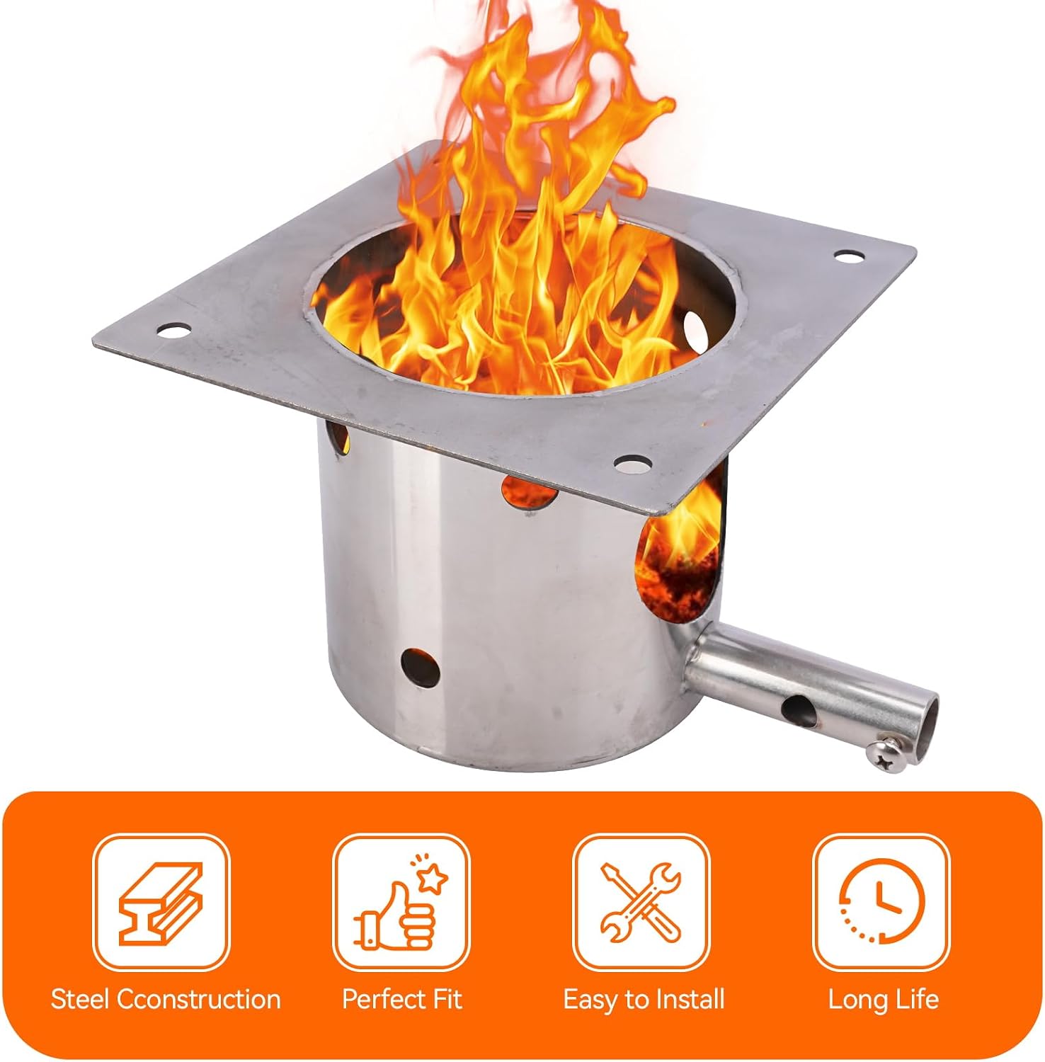 Fire Burn Pot Replacement Parts for Traeger Pellet Grill,Compatible with Traeger Grill and Most Pit Boss Grills,FirePot for Pit Boss Accessories with Screws image 5