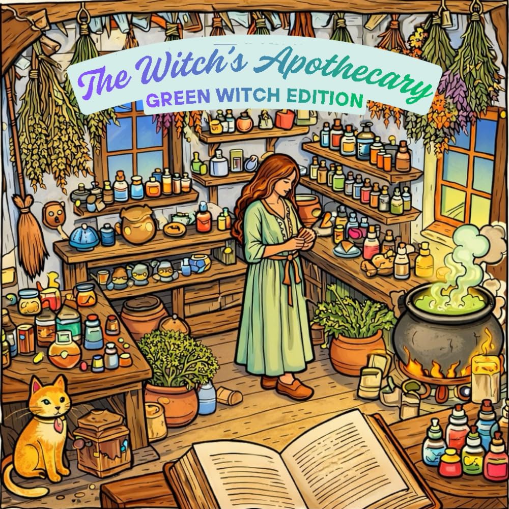 Green Witch Apothecary: A Gentle Coloring Journey Through Herbs, Potions & Rituals