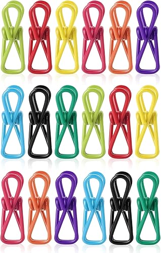 Mr. Pen - Clips para chips, paquete de 18, 2 pulgadas, colores surtidos, clips recubiertos de PVC para paquetes de alimentos, clips de cocina, clips