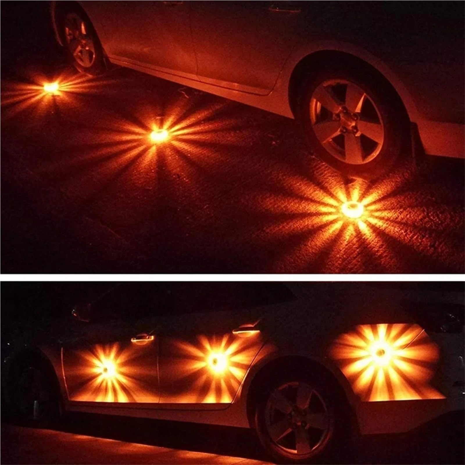Kit de 15 luces LED de emergencia for carretera, balizas de seguridad en carretera, discos intermitentes de advertencia con base magnética y bolsas de almacenamiento.