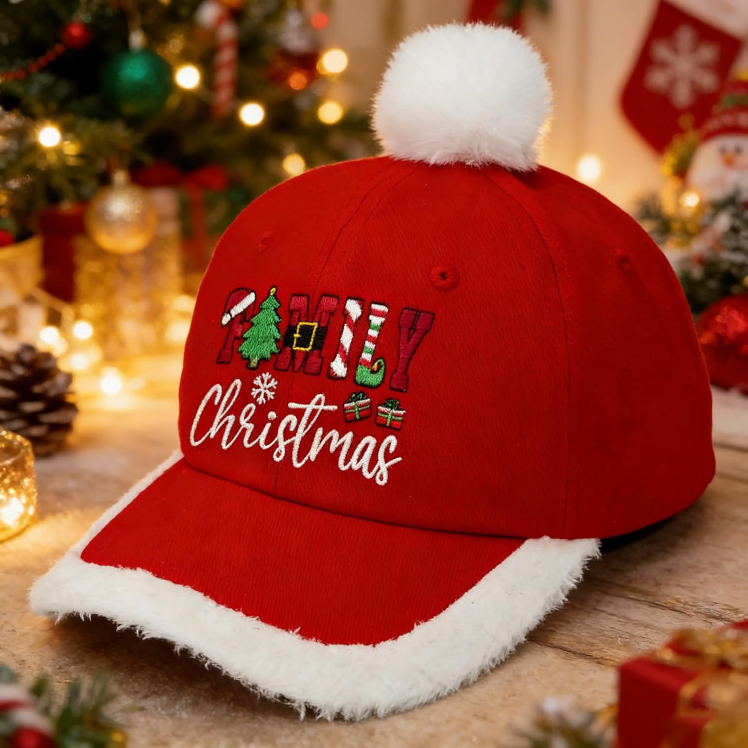 Christmas Hats for Men & Women - Santa Baseball Cap Adult Unisex, Funny Santa Hat with Adjustable, Red Xmas Hat Ball Cap - Image 6