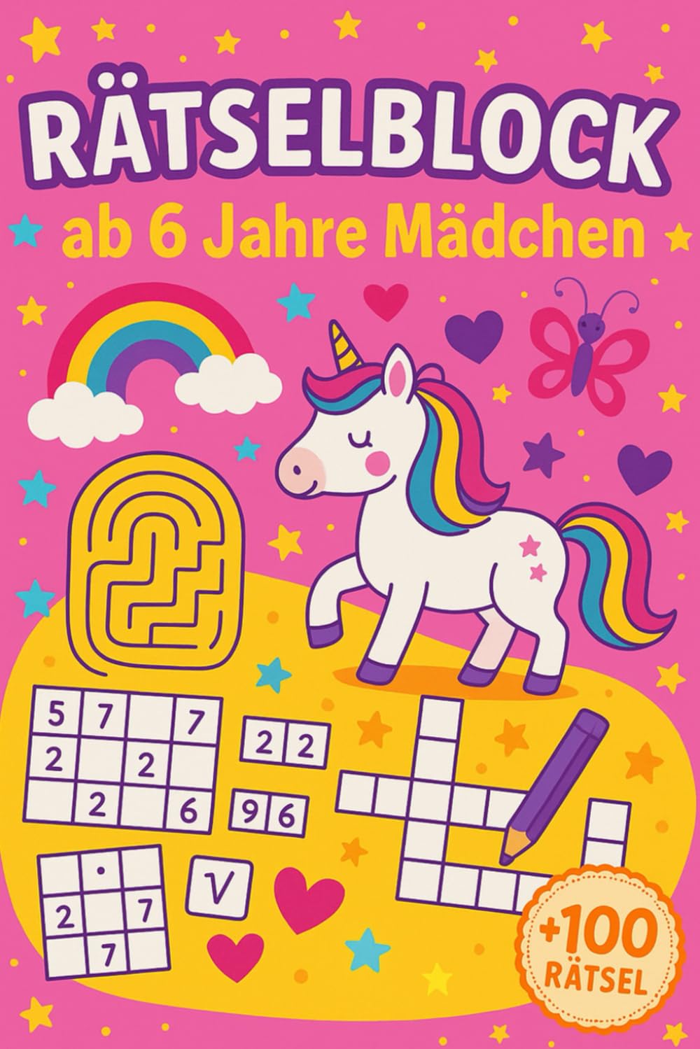 Rätselblock Ab 6 Jahre Mädchen: +100 Rätsel – Spielerische Denkabenteuer für clevere Köpfe mit kreativem Flair